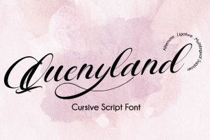 Quenyland - Cursive Script Font Font Download