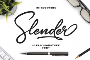 Slender Signature Font Font Download