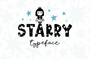 Starry Typeface - Font with Clipart Font Download
