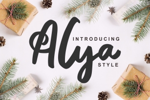 Alya | Brush Style Font Font Download