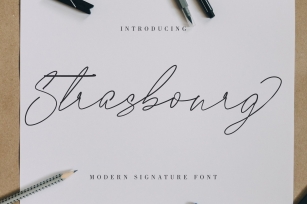 Strasbourg | Modern Signature Font Font Download