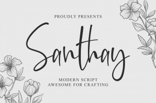 Santhay - Modern Script Font Font Download