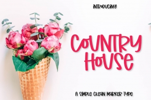 Country House - A Simple Clean Marker Type Font Download