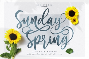 Sunday Spring - Chic Brush Font Font Download