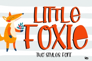 Little Foxie -- Two Styles ALL Caps Font Font Download