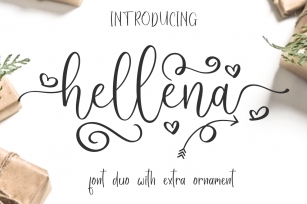Hellena  Font Duo with additional Ornament Font Download
