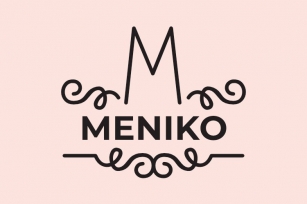 Meniko - Letter with swirl font Font Download