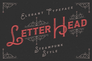 Letterhead typeface with ornate Font Download