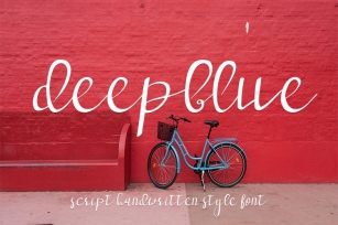 deep blue script handwritten font Font Download