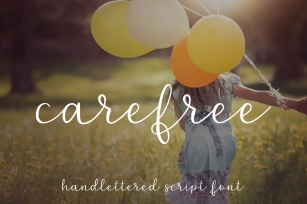 Carefree - A handlettered script font Font Download