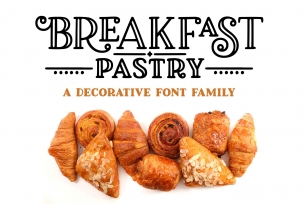 Breakfast Pastry - a decorative font family! Font Download