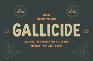 Gallicide With Extras Font Download