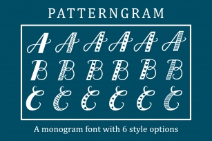 Patterngram - Monogram font with 6 style options Font Download
