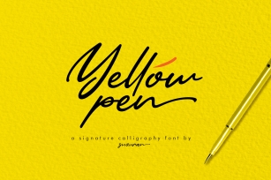 Yellow Pen Script Font Download