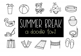 Summer Break  Summer Doodle Font Font Download