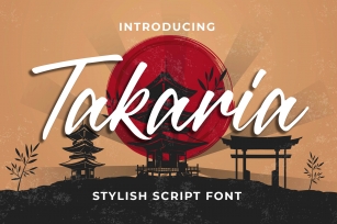 Takaria - a Stylish Sciprt Font Font Download