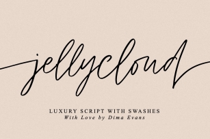 JellyCloud  Font with Swashes Font Download