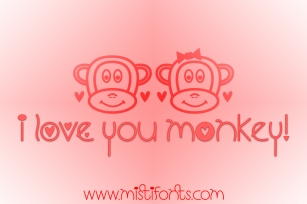 I Love You Monkey Font Download