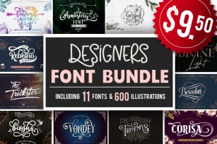Designers font Bundle 11 Fonts Font Download