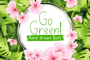 Go Green - handdrawn font Font Download