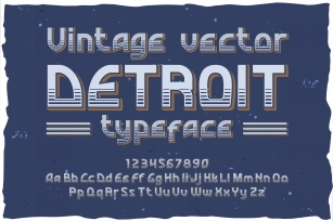 Detroit. OTF and Vector vintage font. Font Download