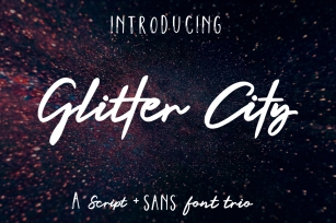 Glitter City Font Trio Logos Font Download