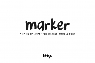 Marker - a basic handwritten marker doodle font Font Download