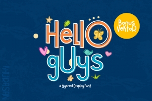 Hello Guys Layered Font Font Download