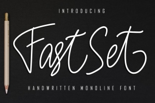FastSet Handwritten  Monoline Font Font Download