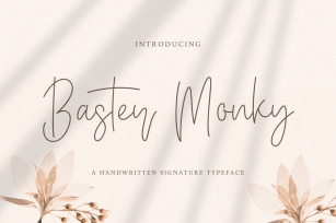 Baster Monky - Monoline Script Font Font Download