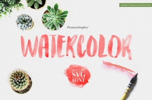 Watercolor Opentype-SVG Font Font Download