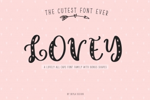 Lovey cute valentines heart font family Font Download