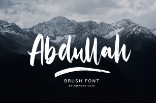 Abdullah Handbrush Typeface Font Download