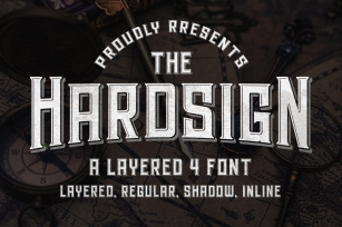 Hardsign - Layered Vintage Font Font Download