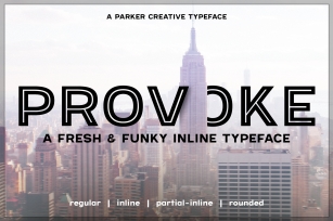 Provoke Trendy Inline Typeface Font Download