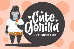 Cute Gorilla  Quirky Font Font Download