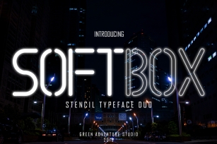 SOFTBOX - STENCIL TYPEFACE FONT DUO Font Download