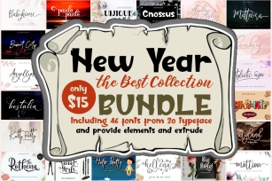 New Year Collection Bundle Font Download