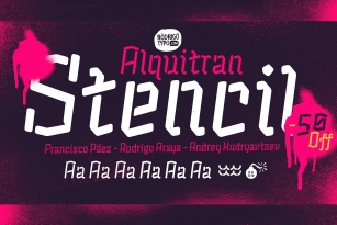 Alquitran Stencil Font Download