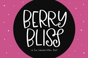 Berry Bliss - A Fun Handwritten Font Font Download