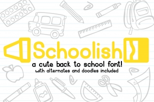 Schoolish| A Cute Back to School Font| With Doodles! Font Download