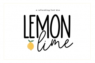 Lemon Lime - A PrintScript Handwritten Font Duo Font Download