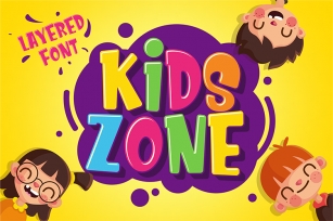 Kids Zone  Layered Font Font Download