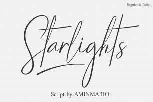 STARLIGHTS | A Classy Script Font Download