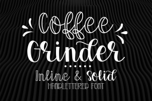 Coffee Grinder - Inline & Solid - Caps & Script Font Download