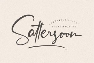 Sattersoon - Modern Script Font Font Download