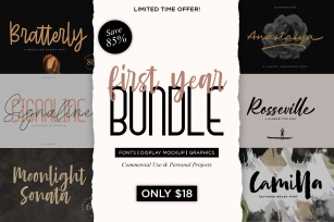 First Year Bundle !! 85 OFF !! Font Download
