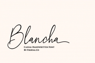 Blancha - Handwritten Font Font Download