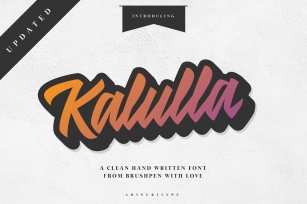 Kalulla Clean Hand Written Font! Font Download