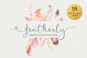 Featherly Font - wedding font Font Download